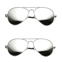 2er Set, Pilotenbrille Verspiegelt Flieg...