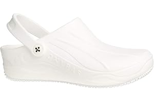 Oxypas Safety Jogger Clogs für Damen - Smooth - Leichter Arbeitsschuh für Herren, ideal für Krankenhaus, Küche oder Garten, Weiß, Größe EU 41
