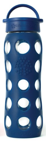Lifefactory 13574 650 ml Glas-Trinkflasche, midnight blue