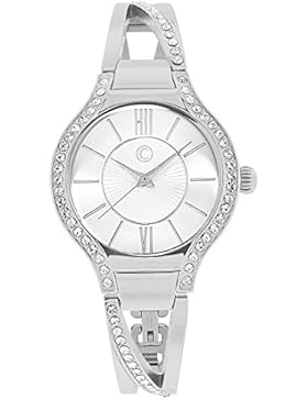 C-Collection by CHRIST Damen-Armbanduhr Analog Quarz One Size, silberfarben, silber