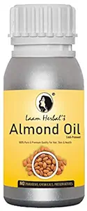 Laam Herbals Organic, Natural & Cold-Pressed Oil For Body, Skin, Hair & Health- 100 ml (Almond)