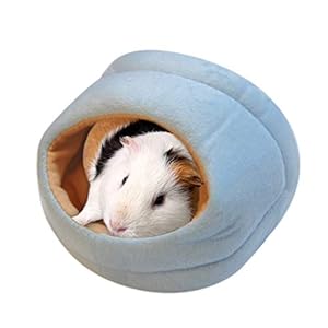 OGGID Cama Inverno para Pequeña Mascotas Casa para Hamster Saco de Dormir Accesorios Cama Cobaya Nido de Peluche para Conejillo de Indias Suave y Cálida Estilo Encantador Redonda