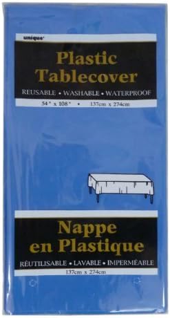Royal Blue Plastic Reusable Easy Clean 137x274cm Party Table Cloth Cover Tablecloth