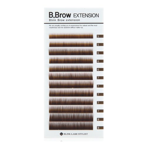 Blink B.Brow Lash Eyebrow Extension Color Black/Brown Thickness 0.1 mm Length 7~8 Mix (Brown)