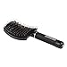 ELFINA Boar Bristles Vent Hair Brush Detangling Anti-static Thick Hairbrush -- Black