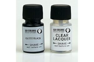 SD COLORS Stylo de retouche de peinture pour jantes en alliage noir brillant 8 ml