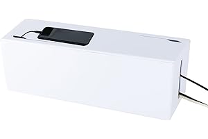 MZFANG Boîte pour câbles Boîte de Rangement boîte de Gestion des câbles Cache Fils Electriques Cache Multiprise Garder Les Câbles Bien Rangés pour Maison Masquer Le Plomb d'extension (Large 41 x 16 x14 cm)