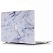 Price comparison product image MacBook Air 13 Case Cover - L2W Laptop Computers Marble Protective Sleeve For Apple MacBook Air 13.3 Inch (Model:A1466/A1369),Plastic Accessory Hard Case White