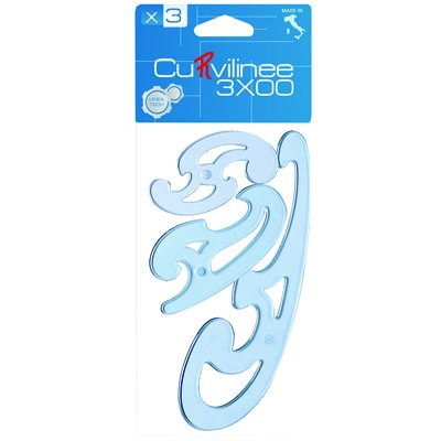 SET 3 CURVILINEE RED IN BLU