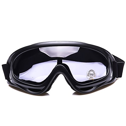 Preisvergleich Produktbild FANCYLEO Motorrad-Gläser - Justierbare schützende im Freiengläser windundurchlässige staubdichte Brillen-Reitkampf-Schutzbrillen-Gläser für Das Reiten, Das Sport im Freien fischt(Black)