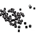 Approx. 400pcs Hair Extensions Micro Ring Link Tubes Beads--Black