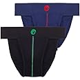 omtex Athletic Neo Stretchable Supporter Back Covered with Cup Pocket, Ideal for Workout and Sports Quick Dry Moisture Wicking Underwear (Pack of 2)
