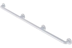 GAIGAI Bagno Corrimano, Acciaio Inossidabile Scala Corrimano, nelle Aree Pubbliche per Gli Anziani Maniglia Barriera di Sicurezza Gratuito, Manico Antiscivolo per La Toilette,Bianca,200cm