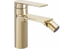 Rea Bidetarmatur STORM GOLD Mischbatterie für Bidet aus Messing Einhand-Bidetbatterie für Toilette Bad WC (Gold)