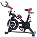 Produktbild ISE Profi Indoor Cycle Ergometer Heimtrainer mit LCD Anzeige,Armauflage,Pulsgurt&gepolsterte,13kg Schwungrad,Fitnessbike Speedbike mit flüsterleise Riemenantrieb-Fahrrad Ergometer bis 150Kg