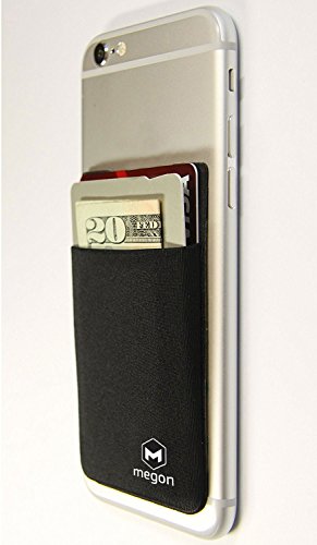 Universal Handy Kreditkarte Halter Aufklebbarer Brieftasche Hülle mit RFID Blockierung (Schwarz) - 2