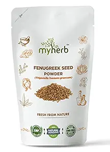 MYHERB 100% Natural Organic Fenugreek Methi Seed Powder || For Hair || Skin Mask || Help Control Diabetes - For Men & Women-(227 Gm/0.5 Lbs)