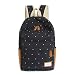Produktbild Hrph Mode Unisex-Punkt-Drucken-Rucksack-Schule-Buch Rucksäcke Schultertasche beiläufige stilvolle