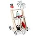 Produktbild Kledio Kinder Reinigungswagen aus Holz FSC 100% in grau, Putzwagen 6-teilig, Holzspielzeug für Kinder ab 3 Jahren geeignet