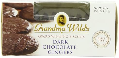Grandma Wilds Dark Chocolate Ginger Biscuits 150 g (Pack of 12)