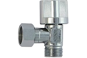 Dipra - Robinet d’Arrêt Équerré MF 3/8 - Quart de Tour - Laiton Chromé