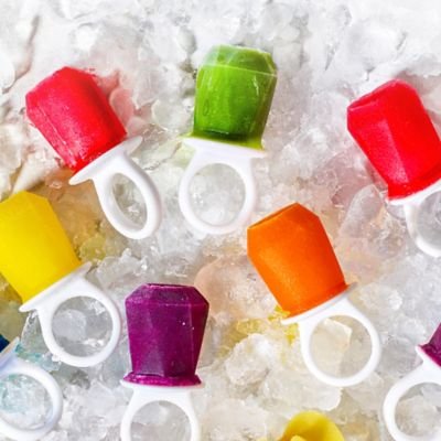 Zoku Form für Ring-Stieleis, 8 Eis in Diamantringform, wiederverwendbare Stiele - 2