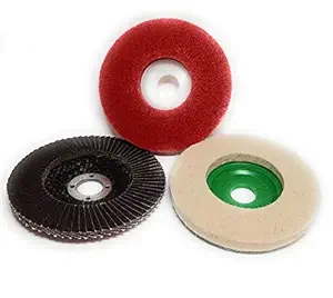 ZUA,Buffing Angle Grinder Wheel Felt Polishing Disc Pad & Flap Wheel (4