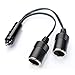 Produktbild VCB Dual Port Car Cigarette Lighter Power Charger Adapter Female Socket Plug - Black