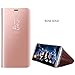 Produktbild Big-Mountain  Case Cover Für Huawei Mate 20 POR | Spiegel Überzug Hülle Schlaf Wake Flip Leder Ständer Halter Fall | Luxus Telefonkasten Rutschfeste Anti-Kratzer Abdeckung (Rosa)