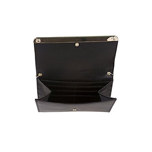 Batman-Geldbrse-fr-Damen-mit-Retro-Logo-und-Kette-schwarz