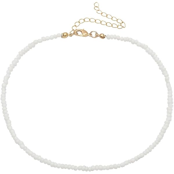 Double Couche Perle Collier Vintage Court Style Clavicule Chaîne