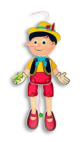 Hess Holzspielzeug 12431 Hampelmann Pinocchio aus Holz, Circa 40 x 17 x 3 cm - 2