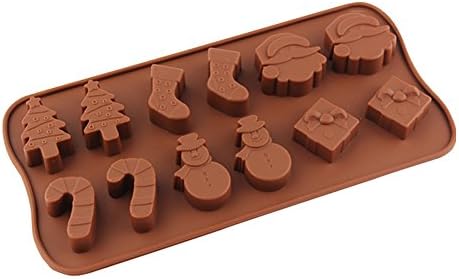 Gabkey Shapes Christmas Chocolate Cake Jelly Ice Silicone Fondant Mold Mould Baking- 2 Piece Set