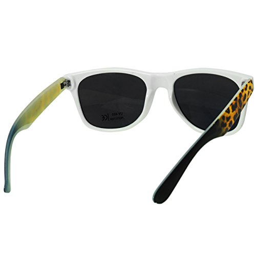 Oramics® Schwarze Retro Wayfarer Sonnenbrille Nerd Brille klar & schwarz - 2