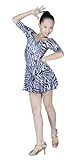 Colorfulworldstore Latin salsa cha cha tango Ballroom Dance Dress-Overall Regulation styles-stripes print
