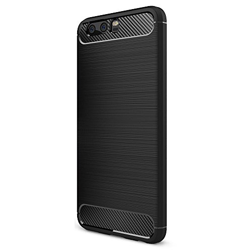 Huawei P10 Hülle Case, Elekin Soft-Flex Capsule Premium Schwarz TPU Handyhülle Schutzhülle Schmaler Telefonschutz für das Huawei P10 – Schwarz - 2