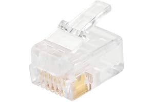 källkarta 50 st. Modulär telefonkontakt RJ12-kontakt, kopparkärna 6P6C, klar