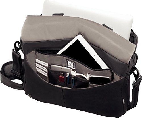 Wenger 601060 ROUTE 16  Laptop Messenger  gepolsterte Laptopfach mit iPad Tablet eReader Tasche in Schwarz  9 Liter 
