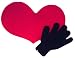 Valentine Mateque Heart Shaped Heatproof Mat with Heat Protection Hair Glove