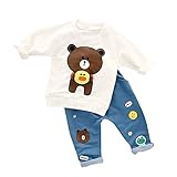 Googo Gaaga Funky White Teddy Printed Full Sleeves T-Shirt and Pant Set Amazon Deal