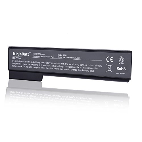 NinjaBatt Laptop-Akku für HP 628670-001 628668-001 QK642AA CC06XL 628666-001 QK643AA EliteBook 8460p 8460w 8470p 8470w 8560p 8570p 631243-001 CC06 HSTNN-F08C HSTNN-LB2H CC09HSTNN-I90C HSTNN-LB2F - 2