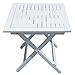 Produktbild nxtbuy Tisch Gilbert aus Holz in Weiß mit Praktischem Klappmechanismus Stabiler Outdoor Klapptisch witterungsbeständig mit Quadratischer, lackierter Oberfläche