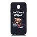Produktbild Everainy Kompatibel für Samsung Galaxy J3 2017 Hülle Silikon Bumper Gummi Neu Cover Hüllen für Galaxy J3 2017 Handyhülle Stoßfest TPU Stoßstange Schwarz Schutzhülle (Don't Touch My Phone)
