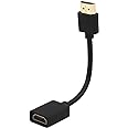 VCE Cavo Prolunga HDMI Corta Alta Velocità, Adattatore HDMI Maschio Femmina, Prolunga HDMI per Fire Stick TV 4K, 14CM 1 Pezzi