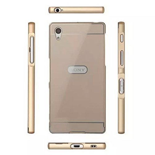 Sony Xperia Z5 Schutzhülle OKCS® Hülle Hard Cover Back Case Bumper Tasche Metal Alu TPU, in gold - 2