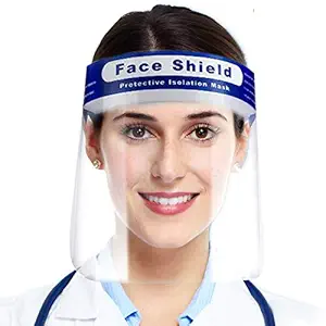 Decor Production Reusable Safety Face Shield, Anti-fog Full Face Shield, Universal Face Protective Visor for Eye Head Protection, Anti-Spitting Splash Facial Cover