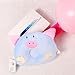 Museya Cute Piggy Pig Shaped Soft Cotton Baby Newborn Infant Head Shaping Sleeping Pillow for Preventing Flat Head (Blue)