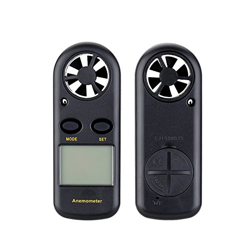 KKmoon Handwindmesser Digitaler Windmesser mit Anemometer Thermometer - 3