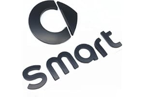 GRFIT Autoadesivo dell'automobile del Distintivo del Logo Dell'ala Posteriore del Bagagliaio per Smart 453 451 Fortwo Forfour,Black