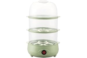 ZMdooreasy Egg Cooker Breakfast Egg Maker Quick Breakfast Appliance 5 Eggs Single Layer Capacity, 3-Layer Option Available(green-3)